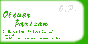 oliver parison business card